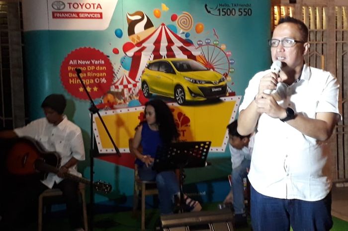 Sambutan Argha Fachsa, Head Sales Area 1 TAF diacara TAF Fun Fest 2018 SCBD
