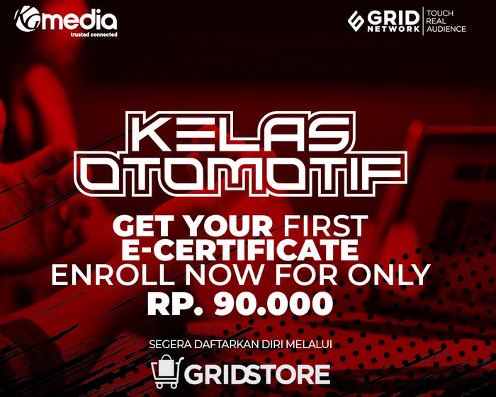 Di Kelas Otomotif kalian bisa dapat sertifikat digital