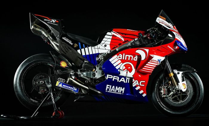 Penampilan livery motor tim Alma Pramac Racing untuk MotoGP 2019