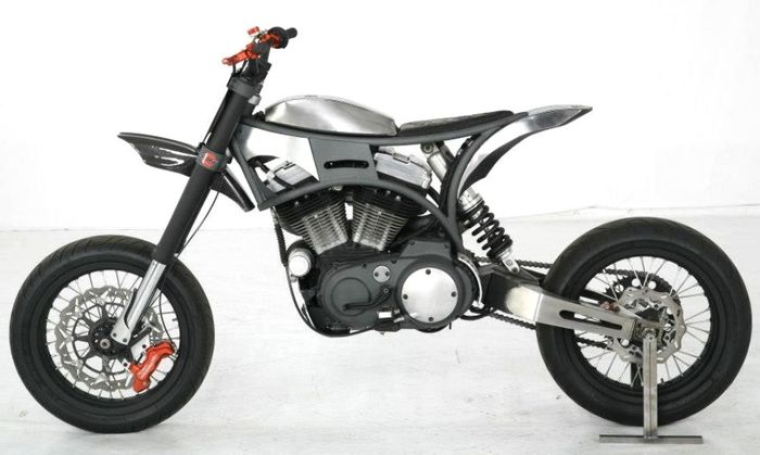 Harley Davidson Buell Thunderbolt 1998 kustom supermoto dari TPJ Customs, dilansir oleh www.silodrome.com