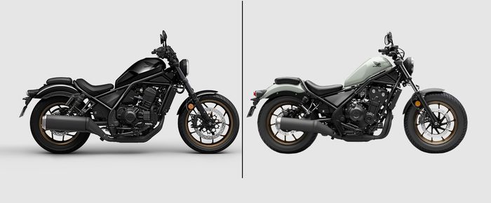 Rebel 1000 (kiri) dan CMX 500 Rebel (kanan)