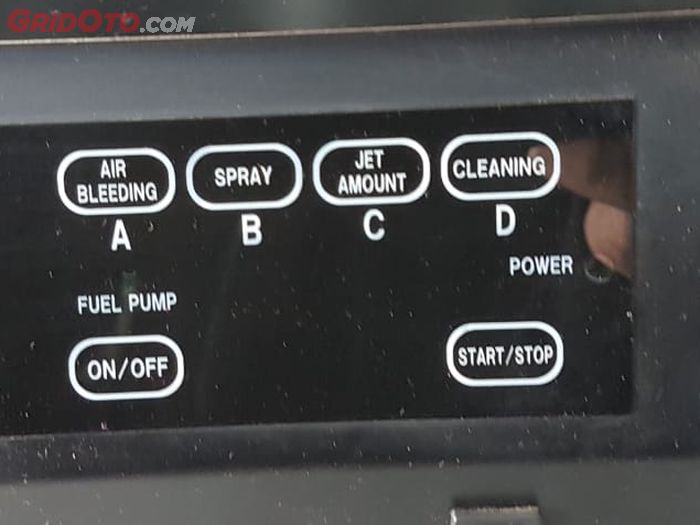 Ada beberapa mode pengetesan di alat injector tester, salah satunya membersihkan atau cleaner