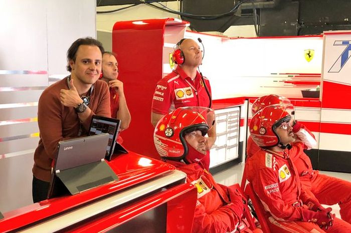 Mantan pembalap F1 Felipe Massa saat hadir di GP F1 Spanyol pekan kemarin