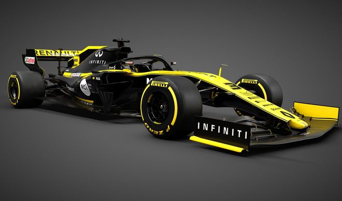 Renault menjadi tim pabrikan pertama yang memperlihatkan mobil penantang Formula 1 2019, R.S.19