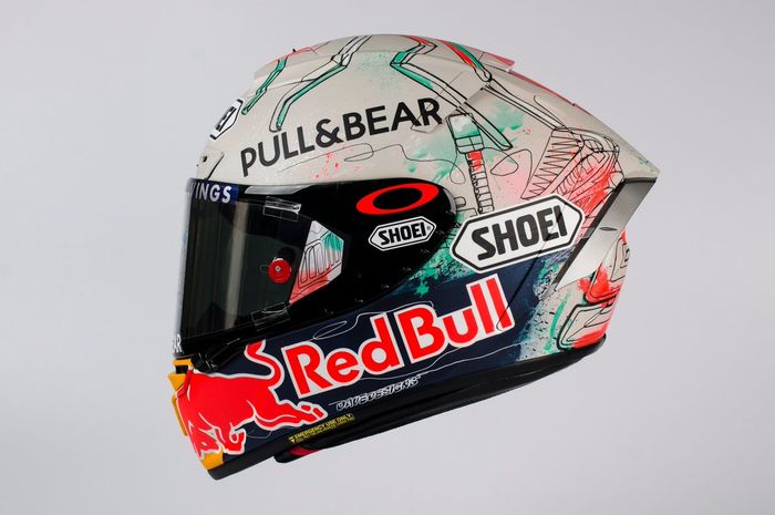 Livery helm Marc Marquez untuk balapan di MotoGP Catalunya 2019