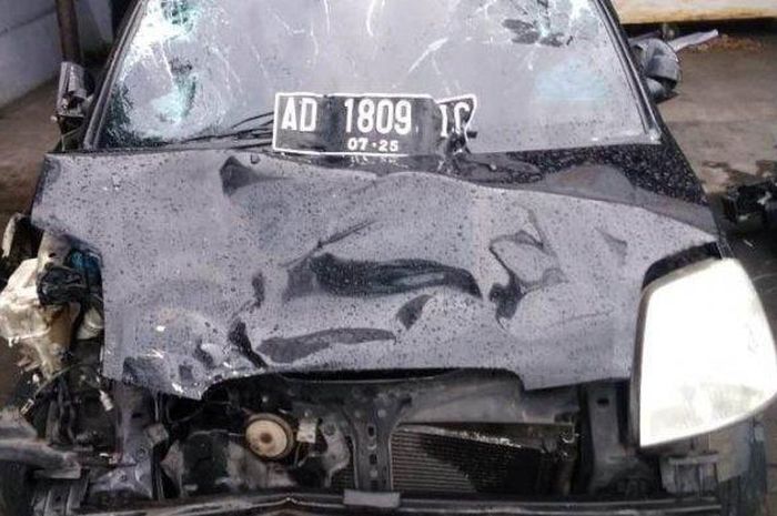 KIA Picanto yang dikemudikan bocah berusia 13 tahun di Bantul.