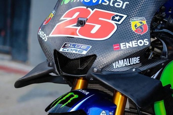 Aero fairing Yamaha di tes Valencia 2017 lalu