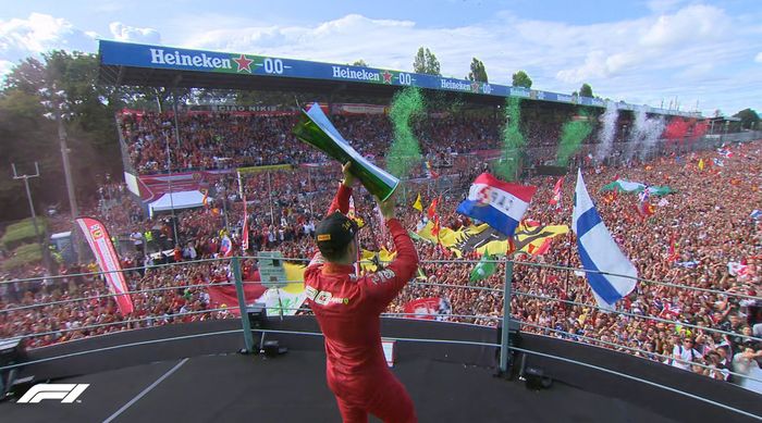 Charles Leclerc menang F1 Italia 2019