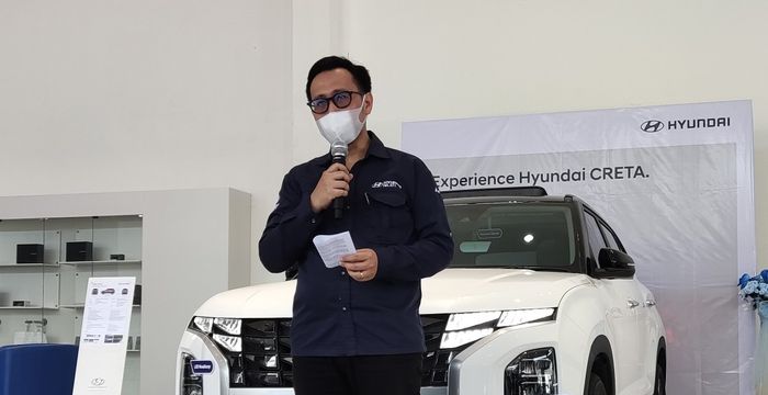 Branch Manager PT Sun Mega Motor - Hyundai Mlati, Sugiharto Djojosaputro dalam peluncuran unit test drive Hyundai Creta