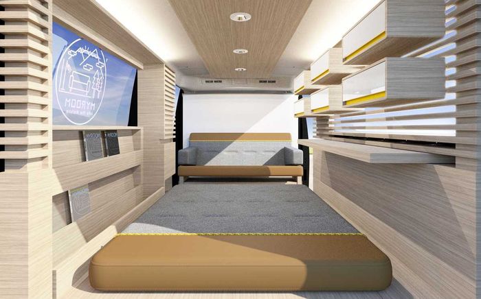 Tampilan kabin konsep modifikasi Nissan NV350 Caravan Myroom Concept