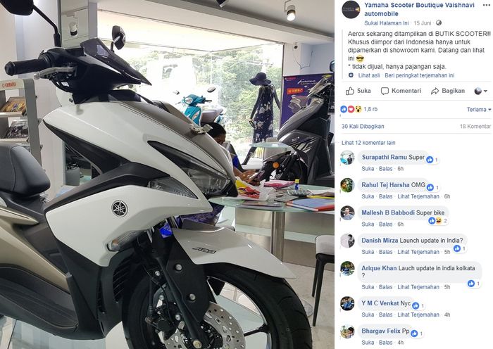 Tanggapan warga India terhadap Yamaha Aerox