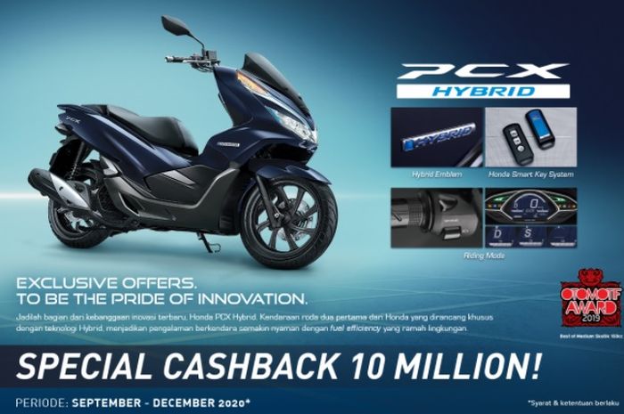 Honda PCX Yybrid dapat promo cashback Rp 10 juta