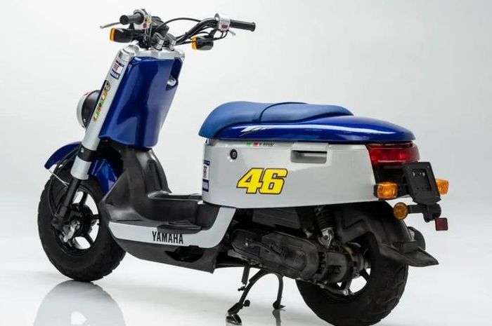 penampakan Yamaha Giggle 50 Valentino Rossi yang laku Rp 277 juta.