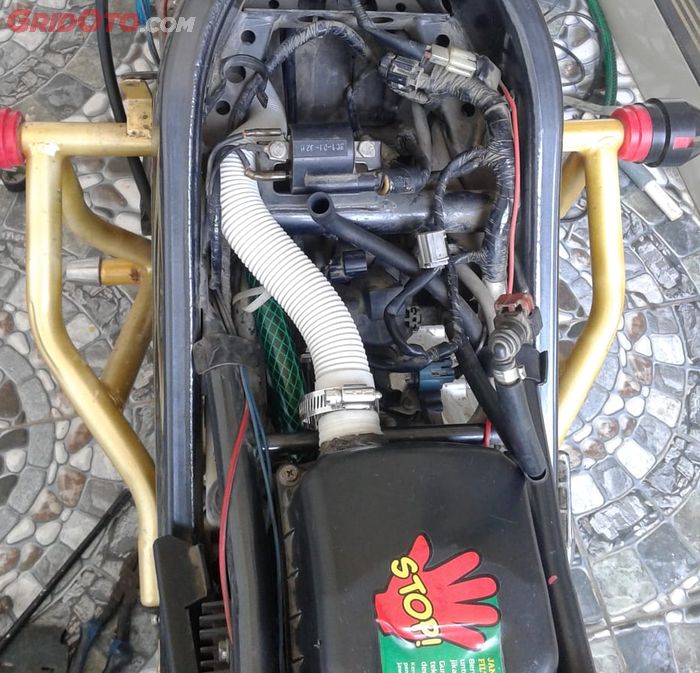 Jalur air ram intake langsung ke filter udara