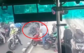 CBR150R Masuk Busway Dihadang Polisi, Eh Nyungsep Setelah Gagal Lompat