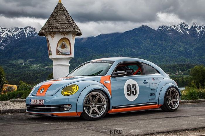 Modifikasi VW Beetle asal Belgia tampil atraktif dengan jubah livery Gulf Racing