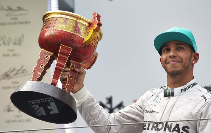 Lewis Hamilton jagoannya F1 China dengan lima kemenangan, salah satunya pada 2014 ini