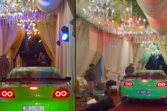 Video, Mazda RX-8 terobos tenda pernikahan, panen komentar dari warganet