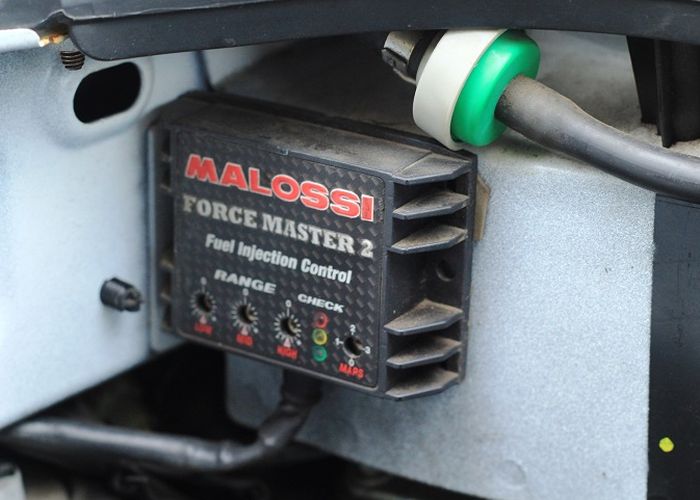 Piggyback Malossi atur debit bensin di mesin bore up 200 cc