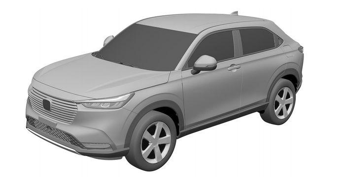 Gambar paten yang diduga kuat Honda HR-V generasi terbaru sudah terdaftar di  Indonesia.