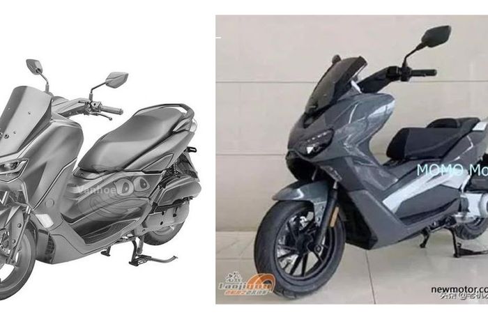 Paten desain yang iduga Yamaha NMAX anyar dan foto skutik misterius