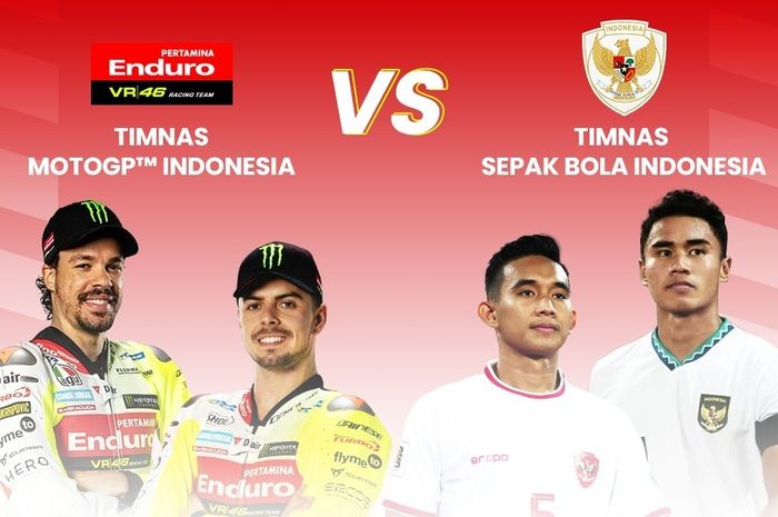 Franco Morbidelli dan Fabio Di Giannantonio dari VR46 Racing Team akan main bola bareng Timnas Indonesia