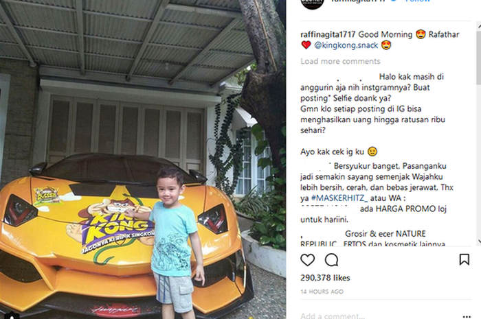 Mobil Raffi AHmad digunakan untuk jualan singkong