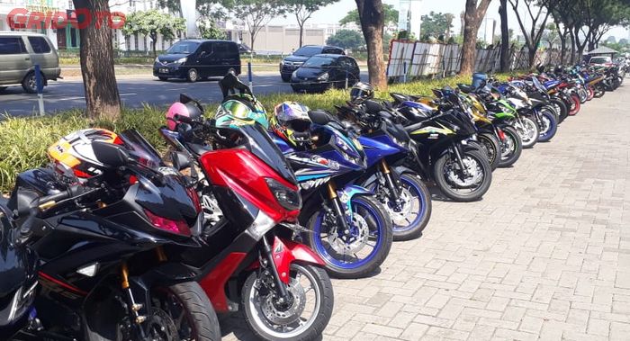 Jajaran motor bikers selepas sunmori One3 Motoshop dan RC Motogarage