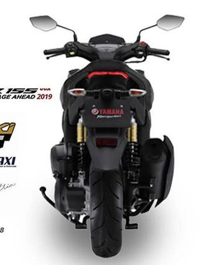 desain belakang rendering Yamaha Aerox 2019