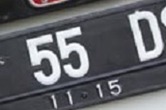 Ilustrasi pelat nomor