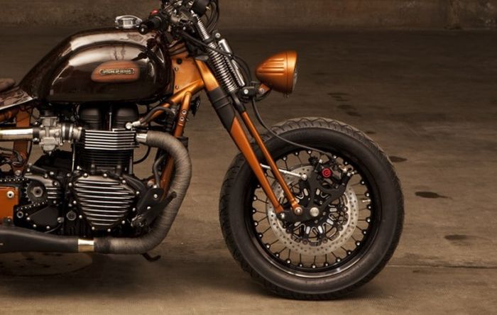 Triumph Bonneville bobber bertema steampunk dari Officine GP Design