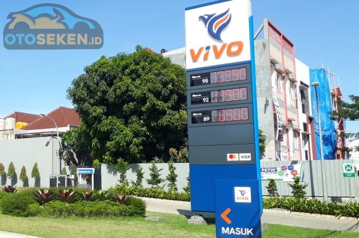 Vivo terpantau menaikkan harga untuk jenis Ron 95