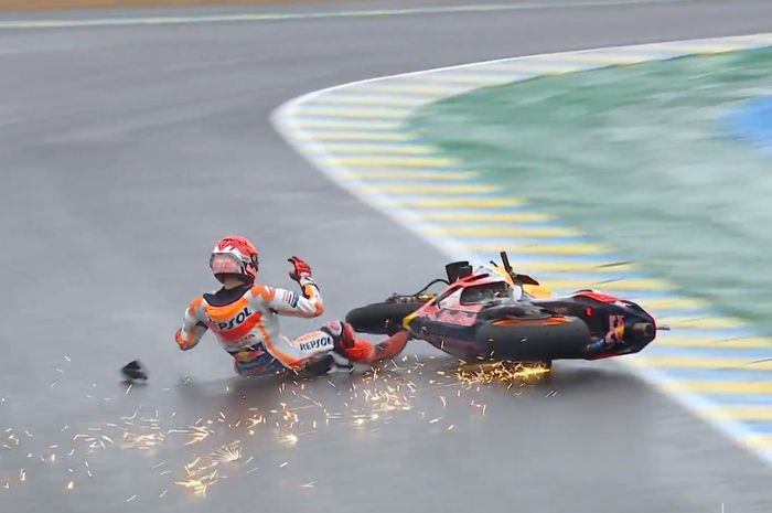  Marc Marquez menjadi korban di sirkuit Le Mans