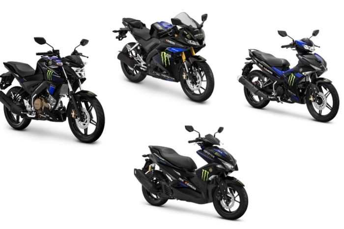 Motor Yamaha dengan livery Monster Energy Yamaha MotoGP Edition 