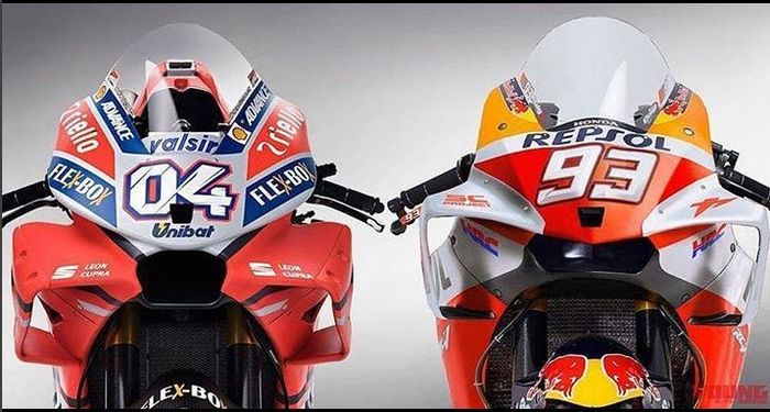 Fairing baru dua motor MotoGP dengan winglet yang mirip
