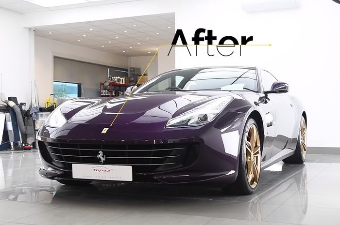 Modifikasi Ferrari GTC4Lusso nyentrik dan anggun pakai warna ungu