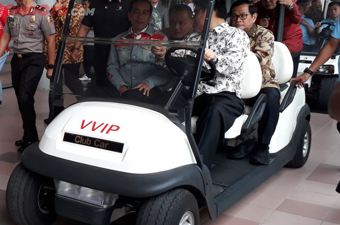 Presiden Joko Widodo saat berada di Kemayoran, Jakarta Pusat