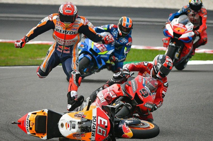 Marc Marquez crash di kualifikasi MotoGP Malaysia 2019