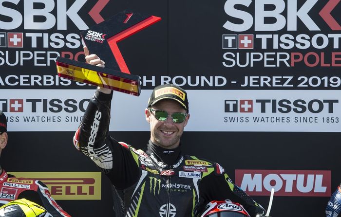 Jonathan Rea sempat bersaing ketat dengan Alex Lowes di WSBK Jerez 2019