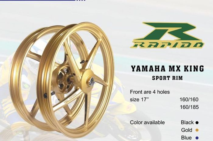 Untuk Yamaha MX King punya lebar belakang sampai 1.85x17