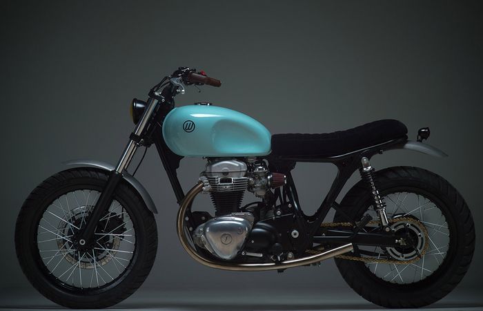 Kawasaki W650 custom brat style dari Urban Mechanics, dilansir oleh Specialracer.com