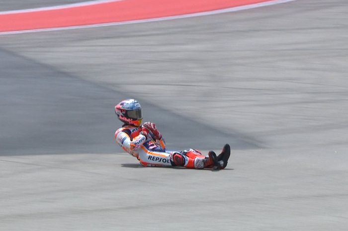 Marc Marquez di sesi latihan MotoGP Amerika 2018