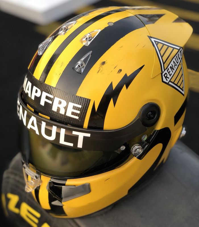 Ini livery helm milik Nico Hulkenberg di F1 China 2019 saat balapan F1 ke-1000