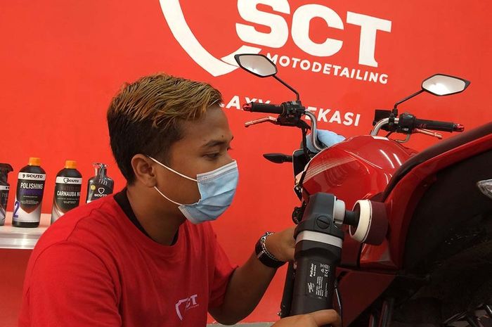 SCT Motodetailing Galaxy siap memanjakan motor para bikers agar makin kinclong