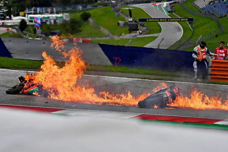 Crash Hingga Motor Dani Pedrosa 