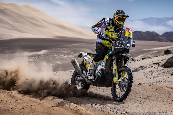 Pablo Quintanilla saat memimpin di stage 7 Reli Dakar 2019, tetapi kehilangan posisinya akibat nyasa