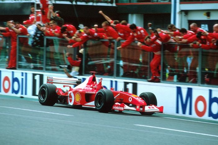 Ferrari F2002, mobil yang mengantarkan Michael Schumacher merebut titel juara dunia F1 2002 bakal dilelang pada gelaran F1 Abu Dhabi 2019