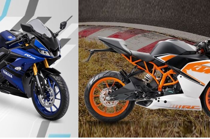 Dua motor sport dengan perbedaan desain knalpot