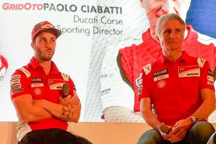 Andrea Dovizioso dan Direktur Ducati Corse, Paolo Ciabatti
