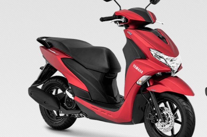 Yamaha FreeGo warna merah doff dan silver doff